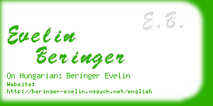 evelin beringer business card